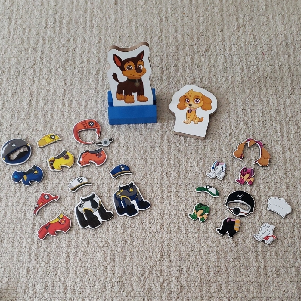 Paw Patrol Wooden Magnetic Dress-Up Characters